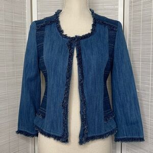 Kobi Halperin Denim Blazer Jacket Blue Size XS